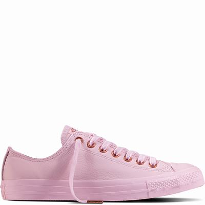 Converse Chuck Taylor All Star Leather Low Tops Womens - Pink/Pink Shoes (608MLJYT)